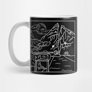 Split mountain moonlight Mug